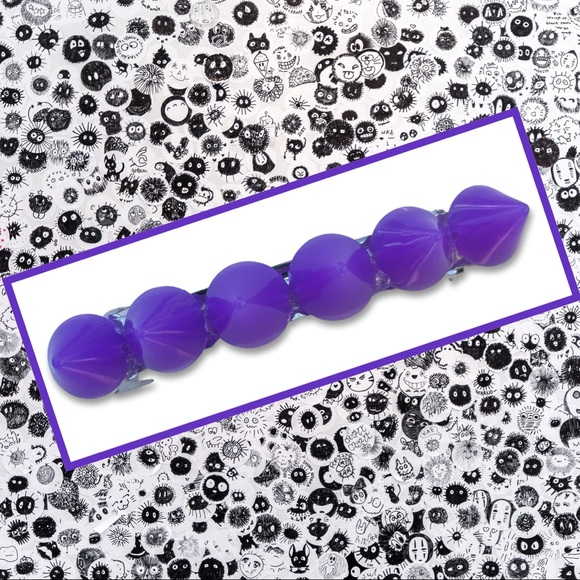 Neon Purple Spike Hair Clip - Picture 2 of 5